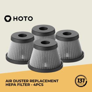 HOTO Air Duster HEPA Filter Replacement (4-Pack) Washable Removable Maintain Optimal Cleaning Performance