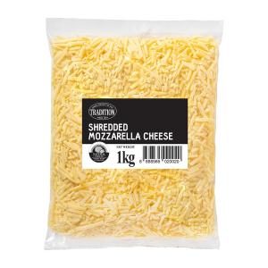 Tradition Shredded Mozzarella Cheese - Frozen 1kg
