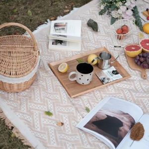Picnic Cloth Ins Wind Net Red Checkered Outdoor Spring Outing Camping Picnic Mat Dorm Desk Photo Background Cloth Thickened Double Sided Picnic Cloth Table Cloth Portable Outdoor Travel Camping Picnic Mat lawn Spring Outing Moisture-proof Beach Mat