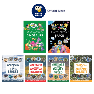 Children’s Encyclopedia Gift Set on Dinosaurs Animals & Space with 6 hardcover books suitable for children ages 5-8