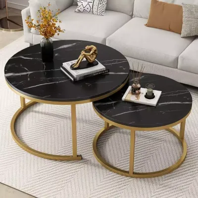 Bewell Coffee Table Round Simple Modern Creative Small Apartment Living Room Home Tea Table