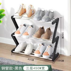 SHENAR - RAK SEPATU ZIGZAG 3 TINGKAT - RAK SANDAL - RAK SEPATU SERBAGUNA - TRIO Z SHOE RACK UKURAN 45 x 19 X 35 CM