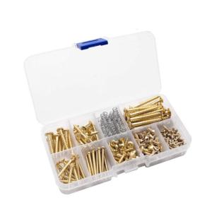 226Pcs 9 Types Guitar Screw Kits for Guitar Bridge Pickup Pickguard Guitar Mounting Screws Assortment Box with Springs