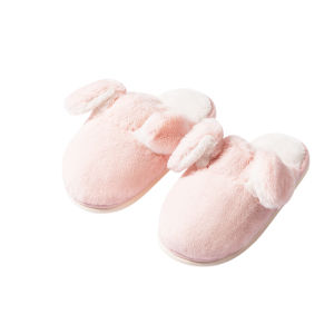 MINISO Mingchuang Premium Ear Moving Mao Mao Cotton Slippers Winter Womens Thick Bottom Cute Home Slippers Home Cotton Shoes