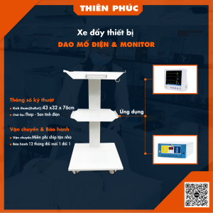 Xe đẩy máy đốt điện cao tần( Dao mổ điện ) Monitor