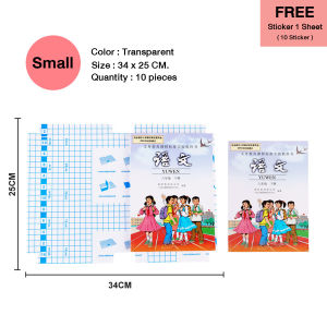 10 Sheets Transparent Self-adhesive Book Wrap Protective Cover Waterproof Film Diamond Wrapper S/M/L Book Covers Waterproof Film