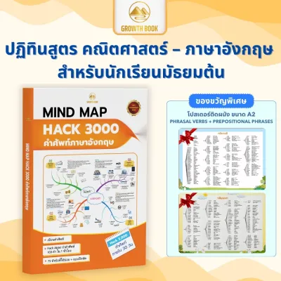 หนังสือ MIND MAP HACK 3000 คำศัพท์ภาษาอังกฤษ สรุปศัพท์เตรียมสอบ IELTS TOEIC TOEFL ม.ต้น ม.ปลาย