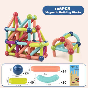 Magnetic Building Blocks Baby Toys Magnet Building Tiles Clear Magnetic bricks Blok binaan 3D magnet Building Blocks Construction Playboard toys