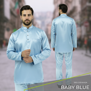 CY 1910 (S-5XL) PASANG Baju Melayu Lelaki Saiz Besar Ayaz | Baju Raya Lelaki Moden Potongan Slim Fit| Sesuai Semua Bentu