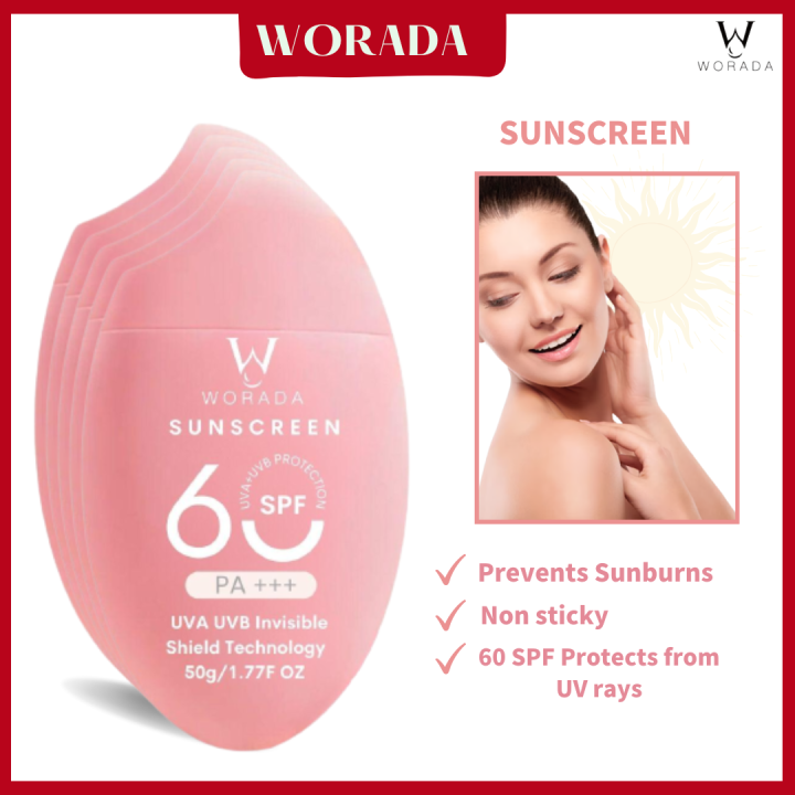 WORADA SPF60+++ Sunscreen Sunblock Whitening Cream Waterproof Long
