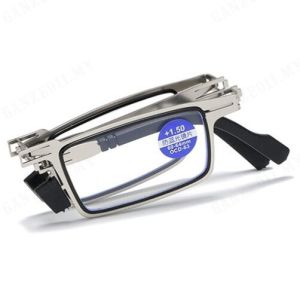 Cross-border new fashion metal folding anti-blue light reading glasses light portable personality reading glasses for the elderly
