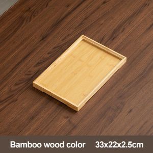 MODERNLUX Rectangular Bamboo Wooden Tray Retro Style Natural Bamboo Serving Tray Decorate Tray Food Storage Trays Home