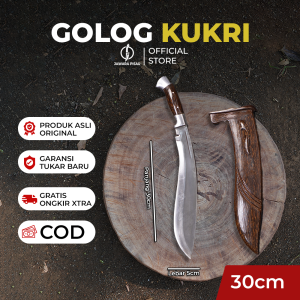 Jawara Pisau | Golsem Golok Sembelih Kukri Gurkha Tebas Kayu dan Bambu Super Tajam