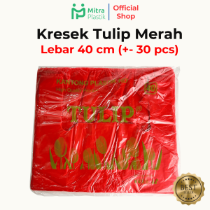 Kantong Plastik Tulip Merah Lebar 30 35 40 / Kresek Packing Online Shop Tebal