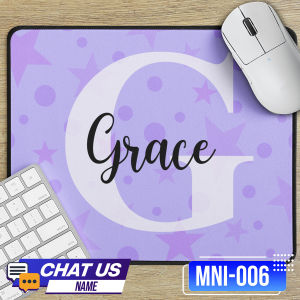 Transfer It Customized Personalized 5mm Mouse pad Name Initial Design Editable Text Rubber Foam