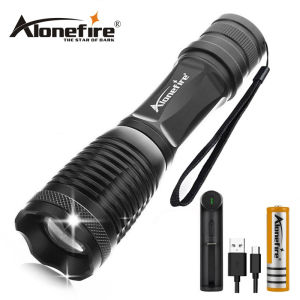 Alonefire E007 LED flashlight XML T6 L2 lantern Waterproof Zoomable Torch light