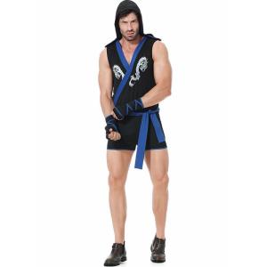 European and American Halloween cos Costume Mens Ninja Assassin Jumpsuit Cosplay Clothing