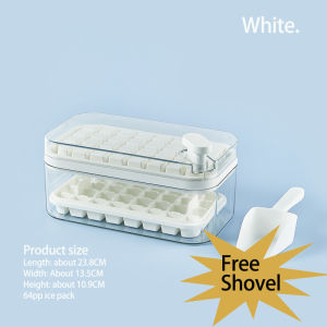 64 Grid Ice Cube Maker Mould Ice Cube Tray With Top Cover Ice Maker Bekas Ais Silikon Dulang Ais Dengan Penutup
