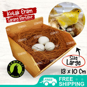 SEMPATI Kotak Kayu Kubik Tempat Sarang Bertelur Burung Kenari Finch Lovebird Wadah Ngeram Tempat Susuh Ternak Breeding Koloni Burung Kandang Burung Kenari Lovebird Lb Finch Dll