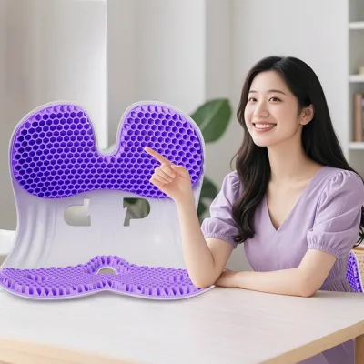 Ghế Chỉnh Tư Thế Ngồi Công Thái Học EMA - Đệm Tổ Ong Chống Gù Lưng Giảm Đau Mỏi Cho Dân Văn Phòng