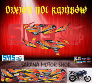 striping stiker motor variasi vixin nvl rainbow