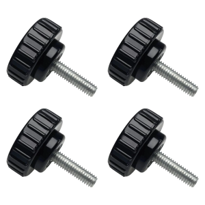 4Pcs Plastic Button Head Ergonomic Knob Round Head Handle Hand Screw Knurled Hand Tighten Adjusting Bolt Enduring