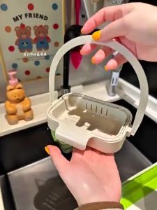 Foldable Kitchen Sink Strainer Basket Hanging Faucet Drain Filter Adjustable Leakproof Food Waste Colander