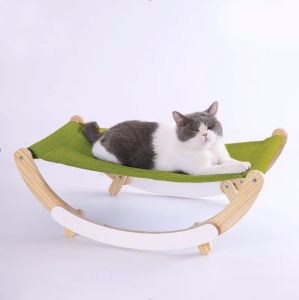 (☞ﾟヮﾟ)☞Premium pet club☜(ﾟヮﾟ☜)เตียงนอนไม้สัตว์เลี้ยง ที่นอนแมว บ้านแมว เตียงไม้แมว เปลนอนสัตว์เลี้ยง ที่นอนเปล ที่นอนหมา【พร้อมส่ง】