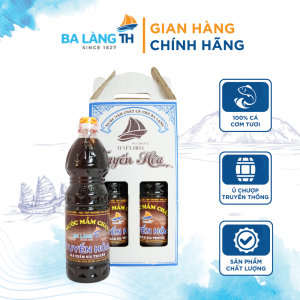 Nước Mắm Chắt Cá Cơm Ba Làng TH 400 Năm Truyền Thống 900ml Combo 2 Chai