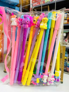 Set 20 bút gel cute mực tím mực xanh mực đen quà tặng học sinh đầu năm tổng kết năm học