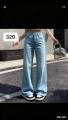 STRAIGHT-CUT DENIM MAONG WIDE-LEG WOMENWEARS BAGGY PANTS FASHION STREETSTYLE CASUAL PARTY CUTE. 