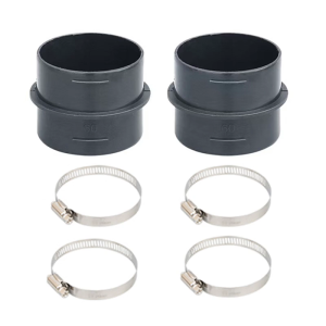 2Pieces Round Duct Pipe Connectors Set 60mm/75mm Includes Sturdy Clamps for Efficient Airflows In Heating Applications
