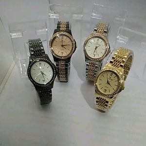 Mewah Berkwalitas Jam Tangan Wanita Tanggal Aktif Stainless