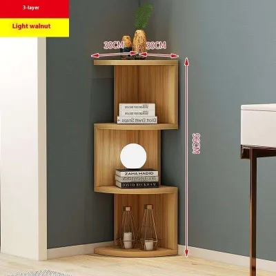 Corner Cabinet Bookshelf Storage Rack Bedroom Bedside Cabinet Fan Shaped Corner Cabinet Corner Storage Rack Floor Mounted Display Cabinet