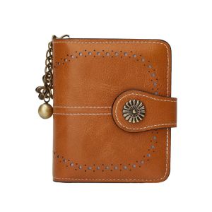 DOMPET LIPAT WANITA BRANDED CANTIK SIMPLE COKELAT KULIT NARIA WA981B7 RESLETING PREMIUM AESTHETIC