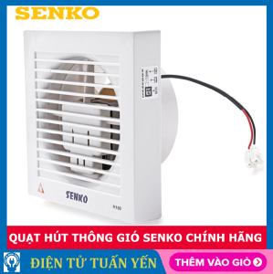 Quạt hút âm tường Senko H100 công suất 25W hút 1 chiều kích thước khoét lỗ 15cm - Hàng chính hãng