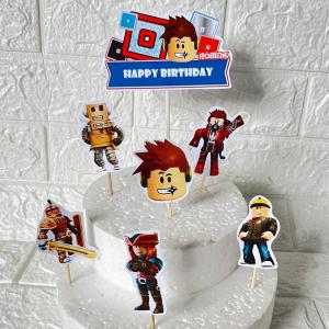 Topper Ulang Tahun Roblox / Topper Cake Roblox