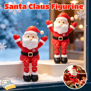 3D Printed Santa Claus Figurine Movable Christmas Decor Ornament Home Table Decoration Xmas Gift