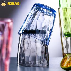 【N2HAO】 Acrylic Drinking Glasses Shatterproof Water Tumblers Unbreakable Reusable Beer Champagne Cup Dishwasher Safe For Party