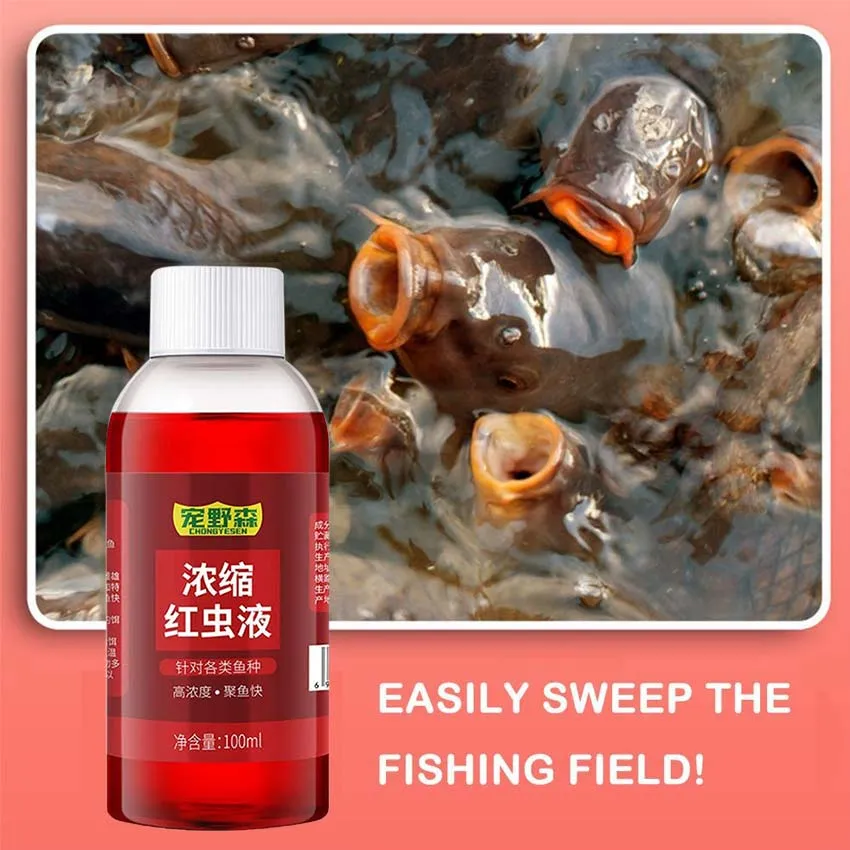 ⭐【LazTop Seller】100ml Strong Fish Attractant Concentrated Red Worm Liquid  Fish Bait Additive High Concentration FishBait for Trout Cod Carp Bass  LZC-Worm-Liquid-100ml