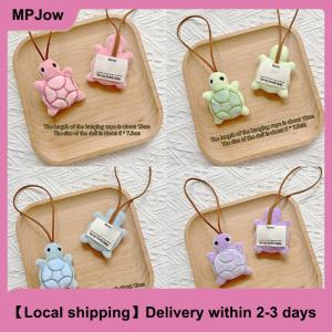 【Local shipping】 Cute Cartoon Plush Turtle Keychain Kawaii Turtle Doll Unique Design Squeak Knapsack Decor Car Keychain Pendant Accessories