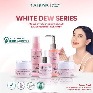 Haibuna Brightening White Dew + Serum - Whitening Series (5 Pcs) - Membantu Mencerahkan dan Menutrisi Kulit | Aman Untuk Ibu Hamil dan Ibu Menyusui