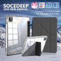 [🇲🇾Stock]🚀SOCEDEEP for Y-Folding iPad Case for iPad Air 11 2025 2026 Air8 Air7 Air6 Pro 11 13 M2 M3 M4 Air mini 7 6 11th 10th 7th 8th 9th Gen 10.2 5th 6th Gen 9.7 Air2 Air4 Air5 10.9 Casing Y Fold Premium Transparent Acrylic Cover With Pencil Holder. 