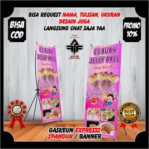 Spanduk Minuman Es Buah Jelly Ball - banner es fruit jelly ball