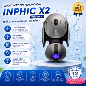 Chuột Máy Tính Không Dây X2 Version II INPHIC – Chuột Wireless Nhỏ Gọn Thiết Kế Công Thái Học