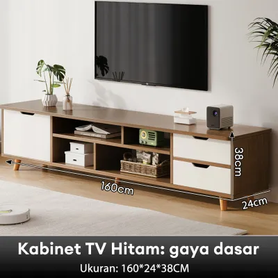 BMZAR Lemari TV Modern Rak TV Meja Lemari Ruang Tamu Buffet TV Minimalis Murah Kayu Model Terbaru