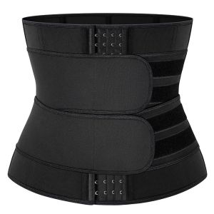 JHHB Double Compression Belt Waist Trainer for Women Neoprene Sauna Sweat Fitness Belly Cincher Body Shaper Weight Loss Corset