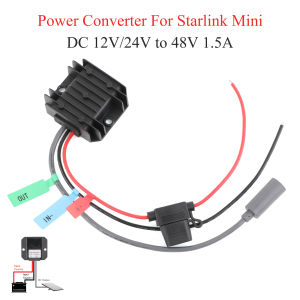 Cho Starlink Mini DC tăng năng lượng Chuyển Đổi Với Cầu Chì 12V/24V Để 48V 1.5A Với Starlink DC Nữ + Cáp nối DC Đầu Đực thành đầu cái 3/5/10/20M