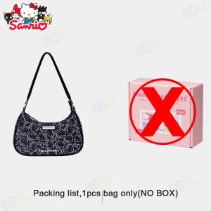 100% Authentic Sanrio Armpit Bag Hello Kitty Shoulder Bag Handbag Melody for Girls Kuromi Nylon Material Soft&Waterproof Birthday Gifts Cinnamoroll 25006