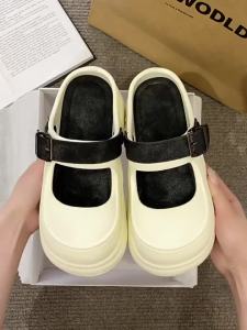 [Free Shipping] Retro Thick-Soled Slip-On Sandals For Women Summer Outdoor Wear 2025 New Style Versatile And Trendy Clogs